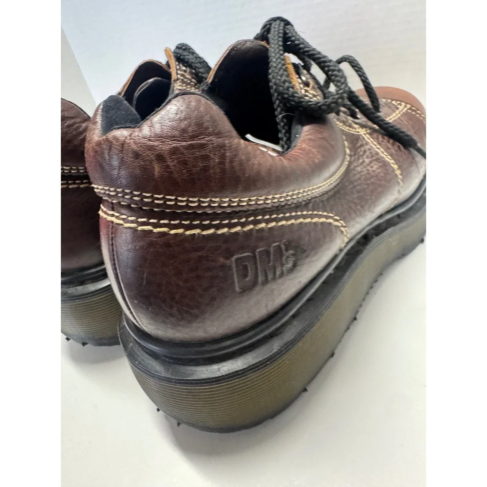 Dr. Martens 8678 Vintage Made in England Brown Leather Platform Shoes‎ Mens 7